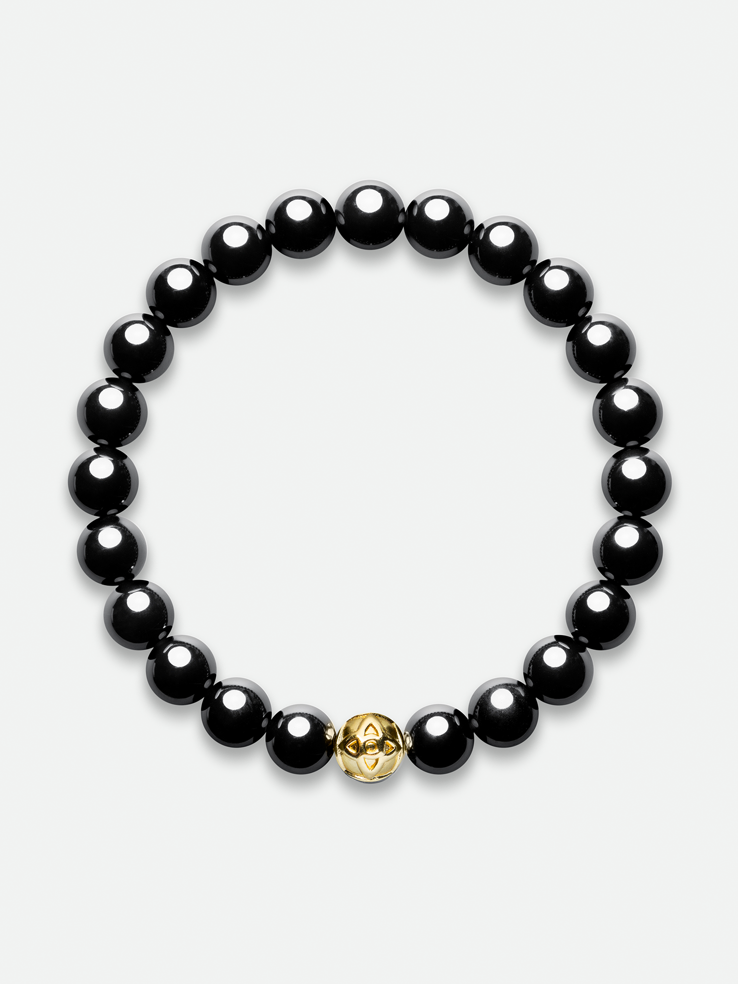 BRANSOLETKA ONYX ZŁOTO, 8MM