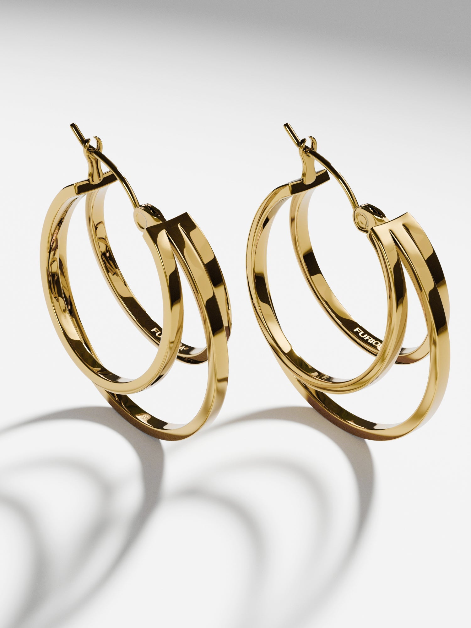 KOLCZYKI TRIPLE HOOP
