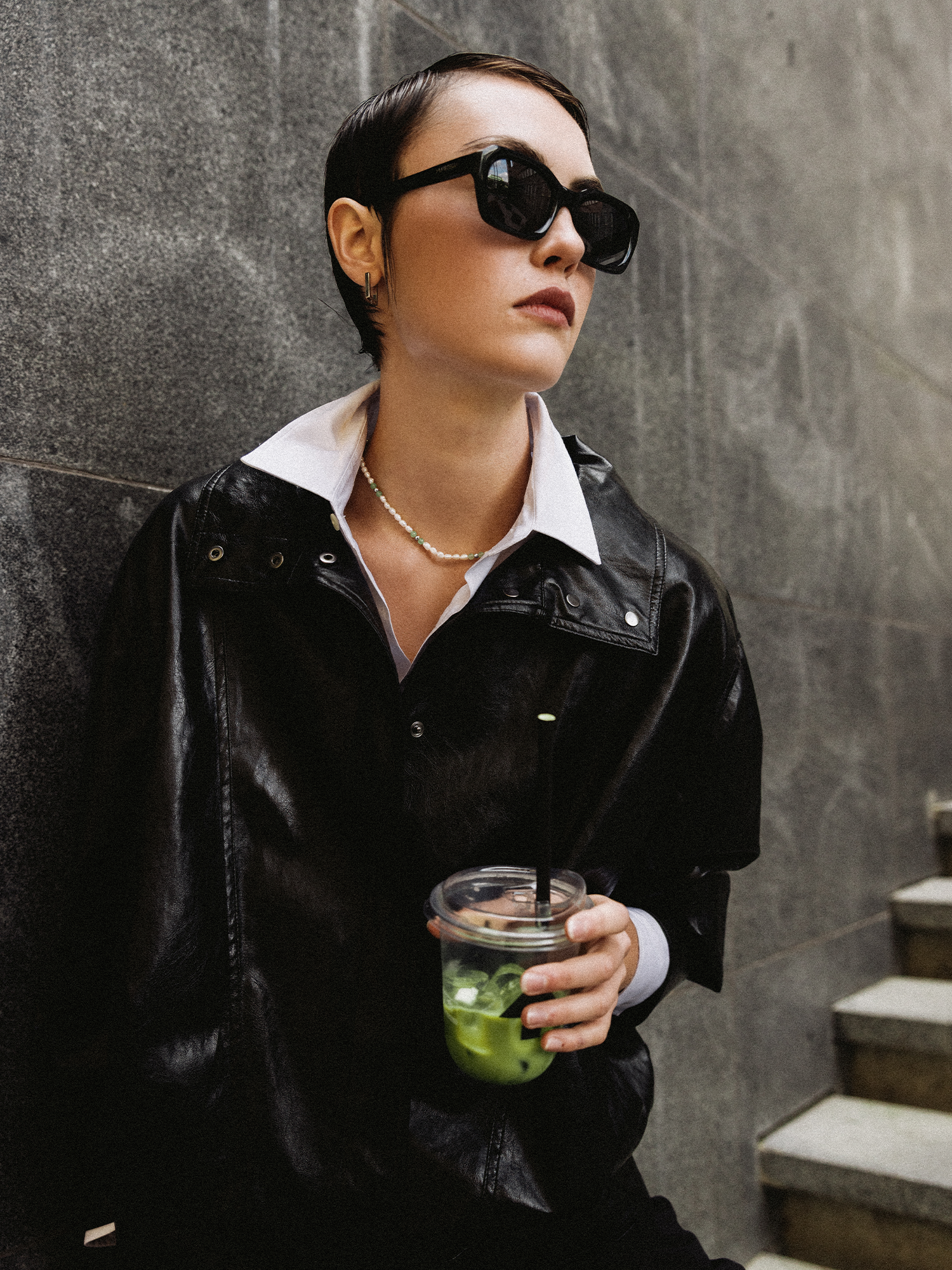 NASZYJNIK MATCHA PEARL