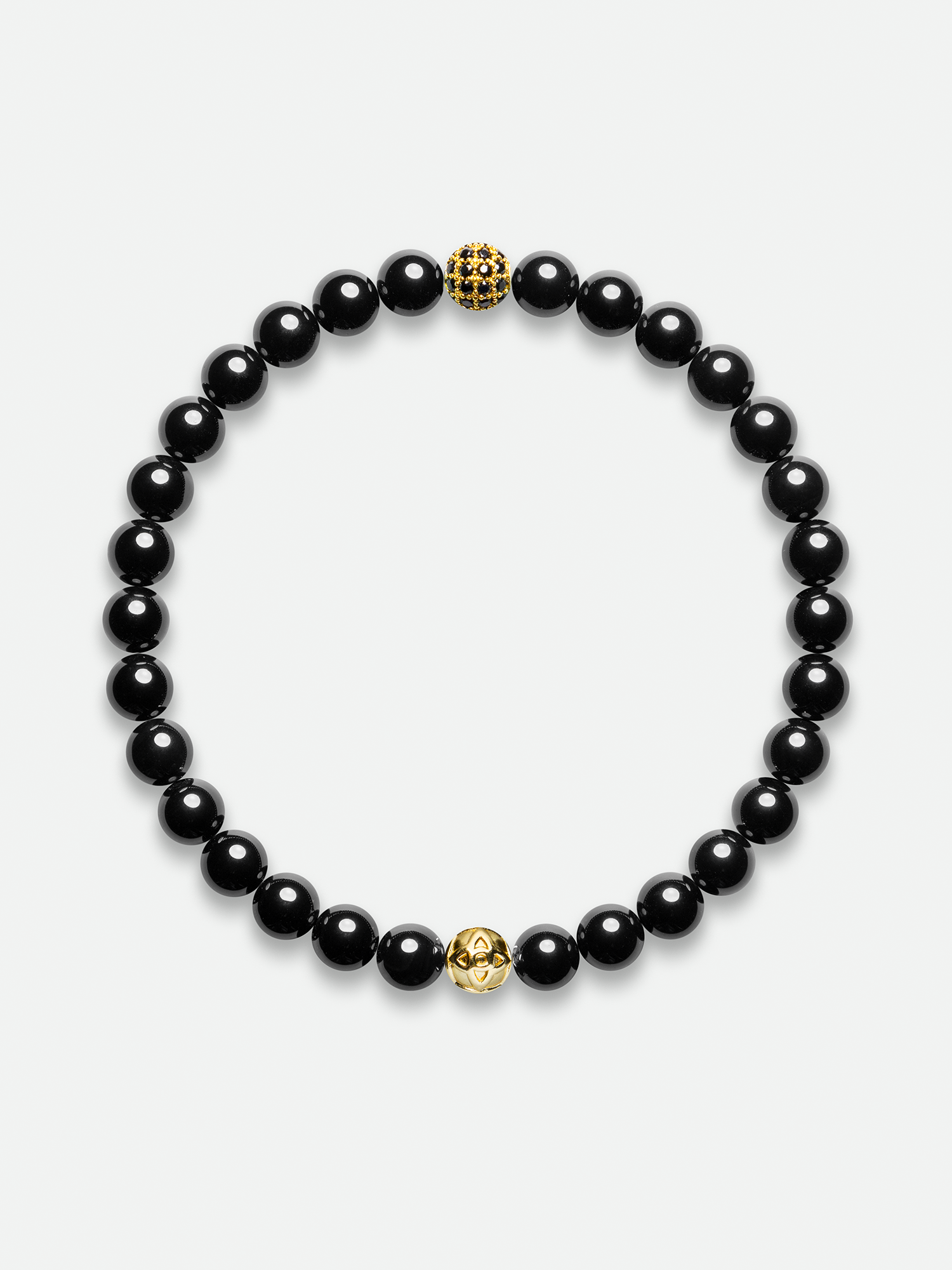 BRANSOLETKA ONYX GOLD, 6MM