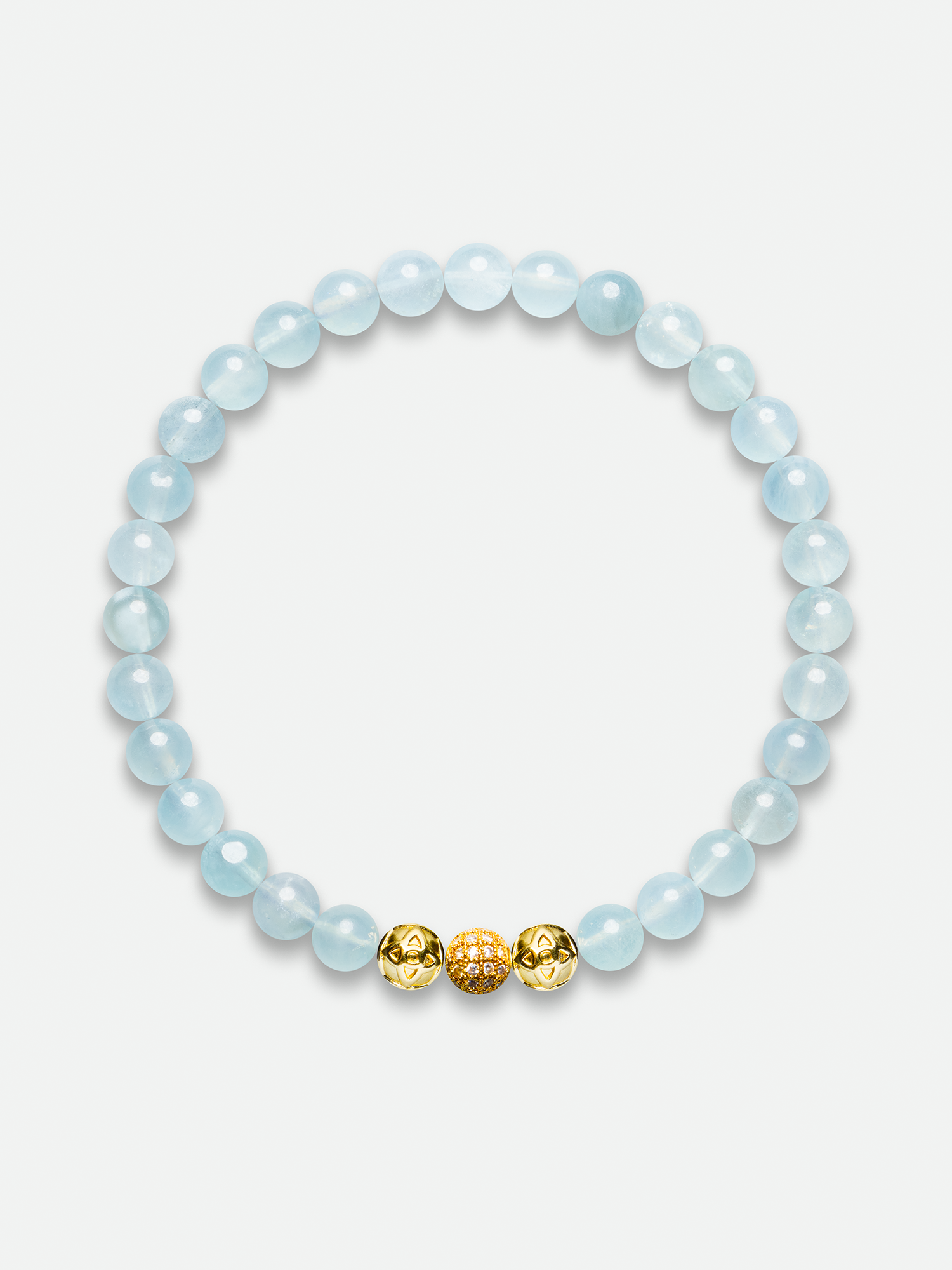 BRANSOLETKA AQUAMARINE, 6MM