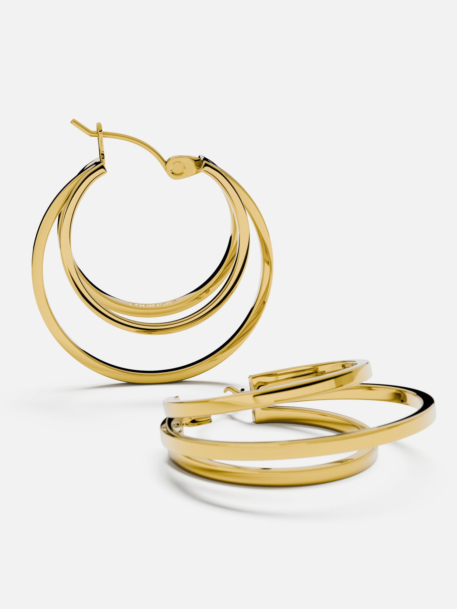KOLCZYKI TRIPLE HOOP