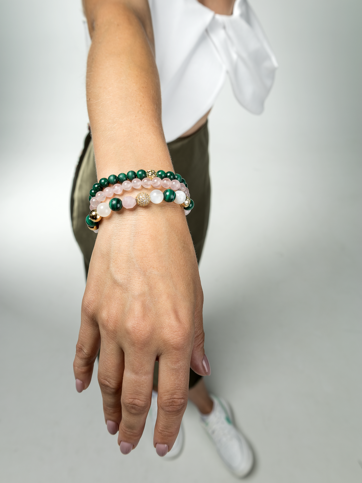 BRANSOLETKA MALACHITE, 6MM