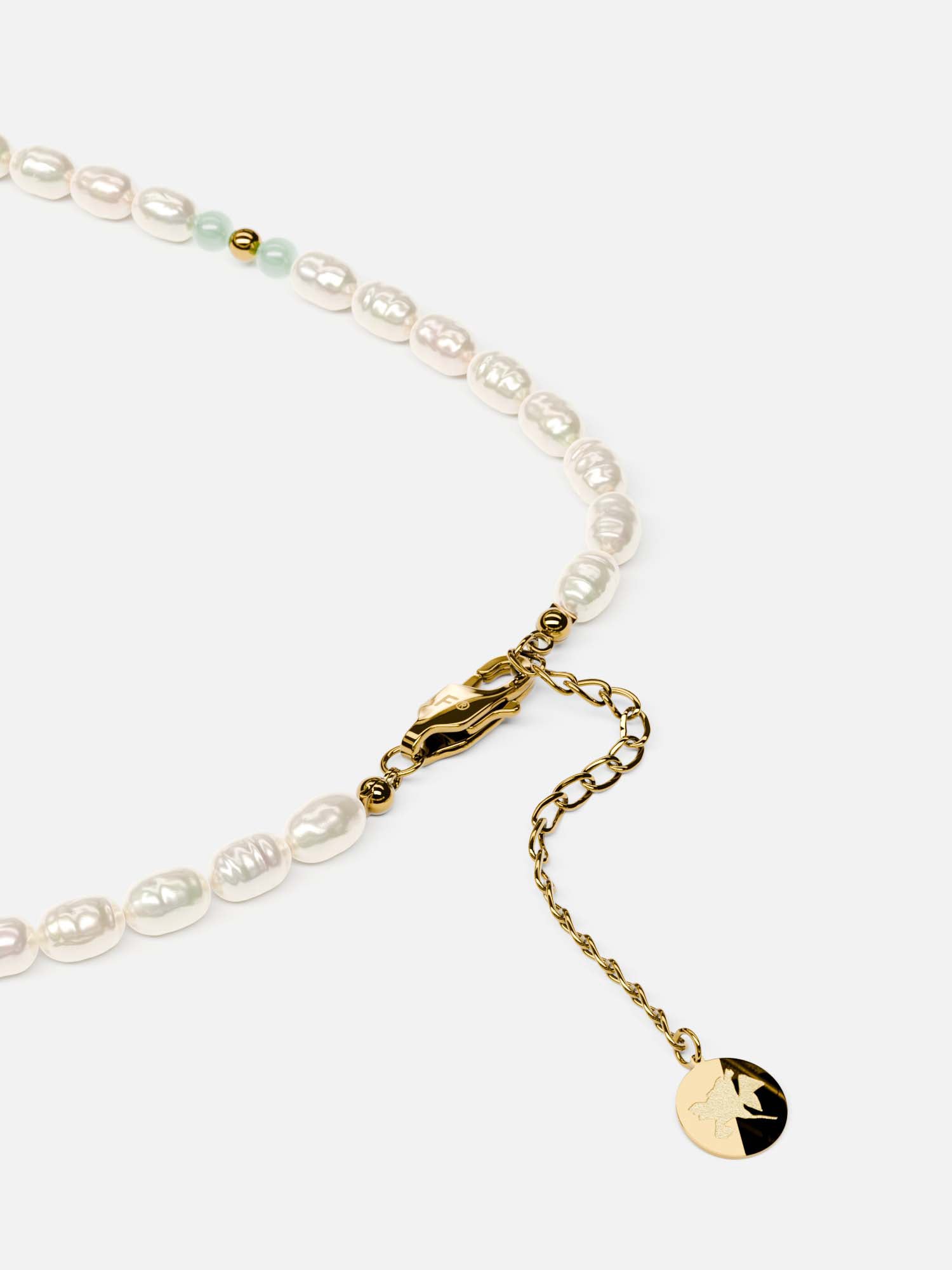 NASZYJNIK MATCHA PEARL