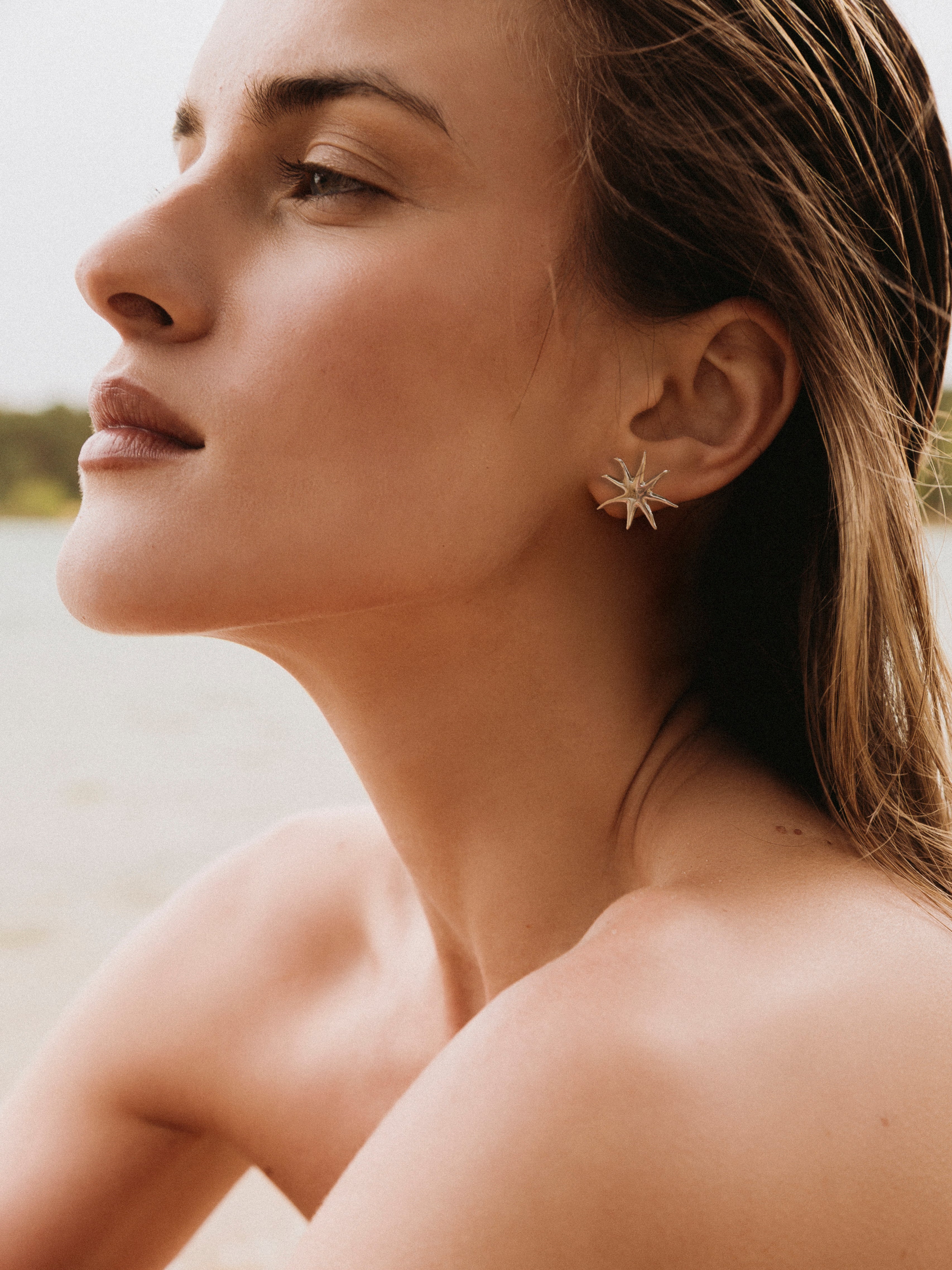 KOLCZYKI STARFISH STUDS